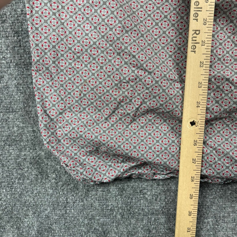 Ariat Button Down Shirt Mens XL Grey Red Geometric Short Sleeve Western Rodeo - Picture 9 of 9